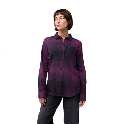 риза,с,дълъг,ръкав,дамски,блузи,дамски,ризи,fox,traildust,flannel,long,sleeve,shirt,sangria,(purple)