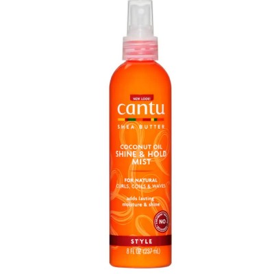 хигиена,коса,cantu,shea,butter,for,natural,hair,coconut,oil,shine,&,hold,mist,237ml,conditioner,clear