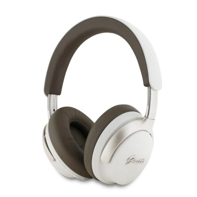 слушалки,слушалки,guess,pu,leather,script,logo,anc,enc,wireless,headphones,beige