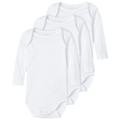 детски,облекла,за,момчета,name,it,solid,long,sleeve,body,3,units,white,(bright,white)