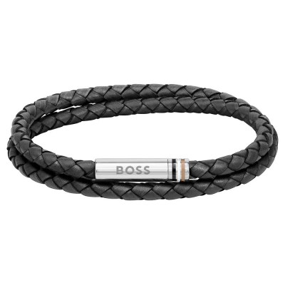 бижутерия,boss,1580489s,bracelet,silver,(dark,brown,silver)