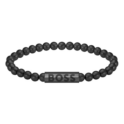 бижутерия,boss,1580659m,bracelet,black,(silver)