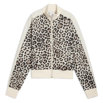 блуза,дамски,блузи,puma,t7,leo,luxe,aop,full,zip,sweatshirt,alpine,snow,ice,coffee,(beige)