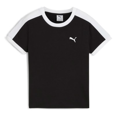 тениска,дамски,тениски,puma,t7,slim,fit,short,sleeve,t,shirt,black,(puma,black)