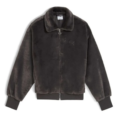 яке,дамски,якета,и,палта,puma,wardrobe,essential,soft,fleece,jacket,dusky,grey,(brown)