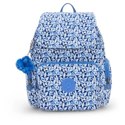 раница,раници,kipling,city,zip,s,13l,backpack,crazy,leaves,(blue)