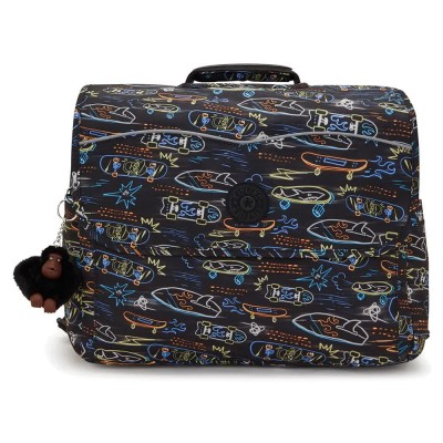 юношеска,раница,раници,kipling,codie,m,18l,junior,backpack,neon,skate,(black)