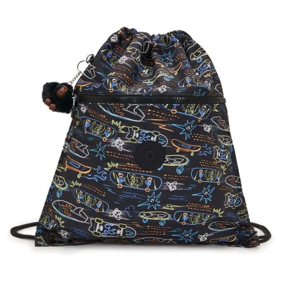 спортна,чанта,спортни,сакове,и,чанти,kipling,supertaboo,15l,gymsack,neon,skate,(black)