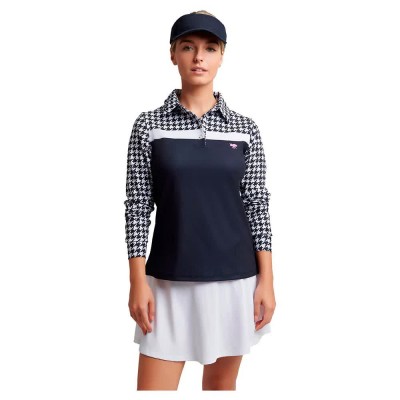 дамски,блузи,с,яка,oxy,golf,pata,de,gallo,1,woman,long,sleeve,polo,blue,(white,black)