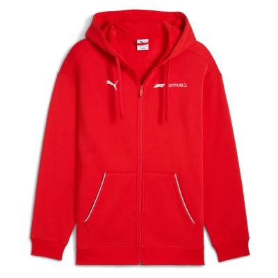 блуза,мъжки,пуловери,puma,f1,essential,full,zip,sweatshirt,red,(pop,red)