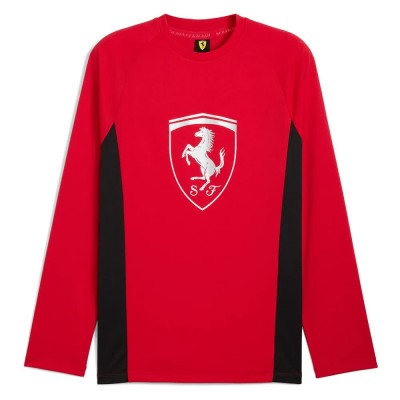 тениска,мъжки,тениски,puma,ferrari,lifestyle,long,sleeve,t,shirt,red,(rosso,corsa)