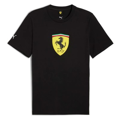тениска,мъжки,тениски,дамски,тениски,puma,ferrari,sportswear,colored,shield,short,sleeve,t,shirt,black,(puma,black)