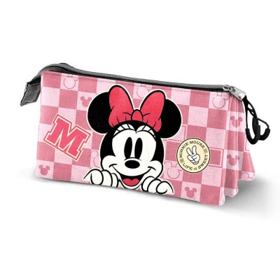 канцеларски,принадлежности,karactermania,disney,minnie,mouse,journey,triple,pencil,case,pink,(pink)