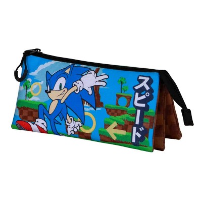 канцеларски,принадлежности,karactermania,sonic,the,hedgehog,sega,greenhill,triple,pencil,case,blue,(multicolor)