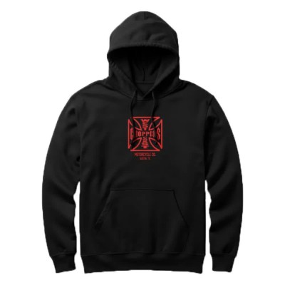 суичър,мъжки,пуловери,west,coast,choppers,atx,cross,hoodie,black,(black,red)
