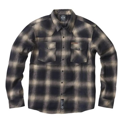 риза,с,дълъг,ръкав,мъжки,ризи,west,coast,choppers,outlaw,flannel,long,sleeve,shirt,olive,beige,(black)