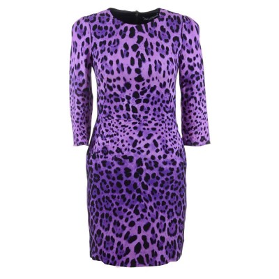 рокля,дамски,поли,и,рокли,dolce,&,gabbana,745685,long,sleeve,midi,dress,purple