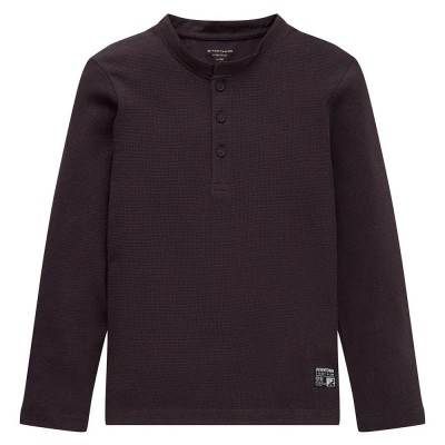 тениска,детски,тениски,tom,tailor,fitted,waffle,henley,long,sleeve,t,shirt,grey,purple,(coal,grey)