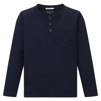 тениска,детски,тениски,tom,tailor,striped,slub,henley,short,sleeve,t,shirt,blue,(sky,captain,blue)