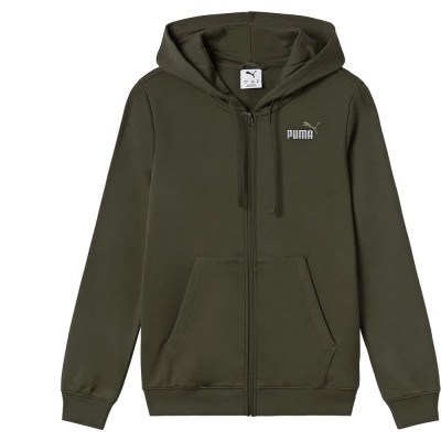блуза,мъжки,пуловери,puma,2,color,small,logo,full,zip,sweatshirt,dark,olive,(green)