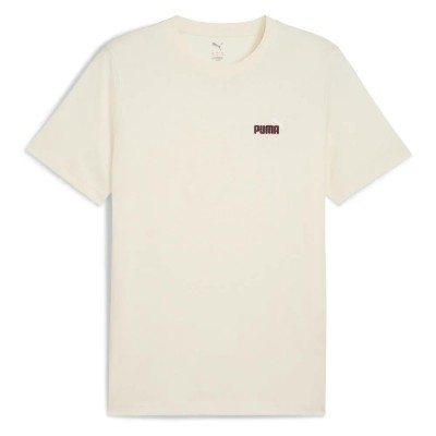 тениска,мъжки,тениски,puma,ess,2,color,small,nº1,logo,short,sleeve,t,shirt,beige,(no,dye)