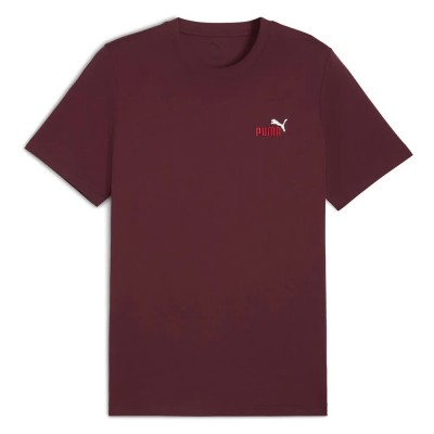тениска,мъжки,тениски,puma,ess,2,color,small,nº1,logo,short,sleeve,t,shirt,ruby,shimmer,(purple)