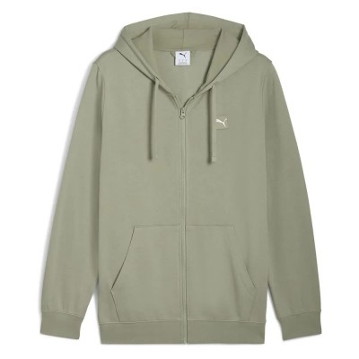 блуза,мъжки,пуловери,puma,ess,elevated,full,zip,sweatshirt,lux,army,(green)