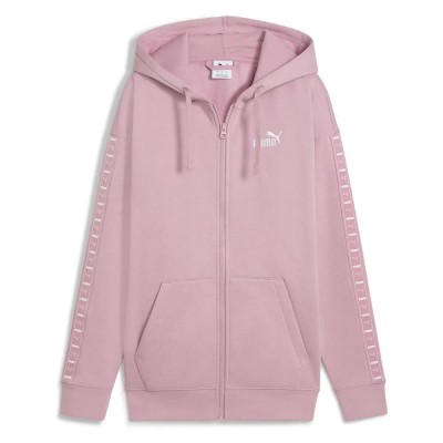 блуза,дамски,блузи,puma,ess,tape,relaxed,fit,full,zip,sweatshirt,poised,pink,(pink)