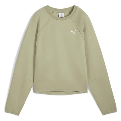 блуза,дамски,блузи,puma,evostripe,comfort,short,sweatshirt,green,(lux,army)