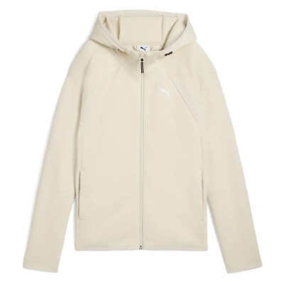 блуза,дамски,блузи,puma,evostripe,full,zip,sweatshirt,alpine,snow,(beige)