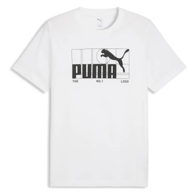 тениска,мъжки,тениски,puma,graphic,no,1,logo,short,sleeve,t,shirt,puma,white,(white)