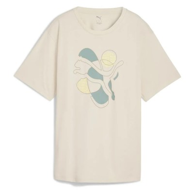 тениска,дамски,тениски,puma,graphic,relaxed,energy,short,sleeve,t,shirt,alpine,snow,(beige)