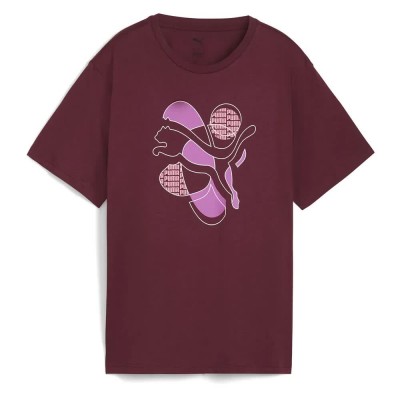 тениска,дамски,тениски,puma,graphic,relaxed,energy,short,sleeve,t,shirt,ruby,shimmer,(purple)