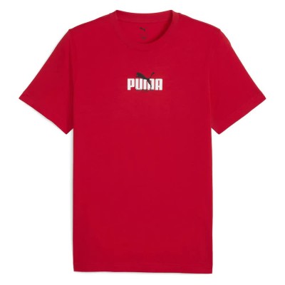тениска,мъжки,тениски,puma,graphic,wording,short,sleeve,t,shirt,for,all,time,red,(red)