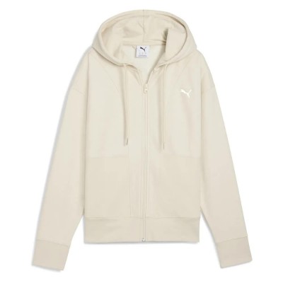 блуза,дамски,блузи,puma,her,relaxed,fit,full,zip,sweatshirt,alpine,snow,(beige)