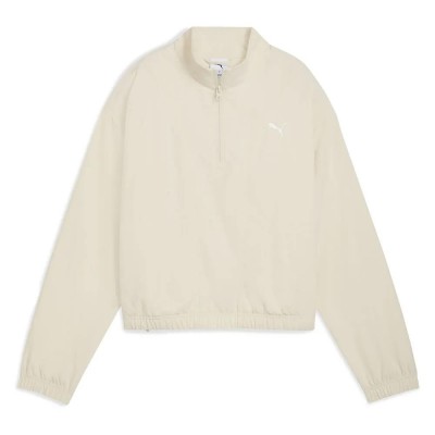 блуза,дамски,блузи,puma,her,relaxed,fit,half,zip,sweatshirt,alpine,snow,(beige)