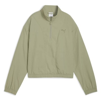 блуза,дамски,блузи,puma,her,relaxed,fit,half,zip,sweatshirt,lux,army,(green)