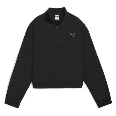 блуза,дамски,блузи,puma,her,relaxed,fit,half,zip,sweatshirt,puma,black,(black)