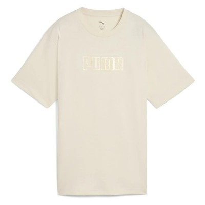тениска,дамски,тениски,puma,maximal,metallic,relaxed,fit,short,sleeve,t,shirt,beige,(alpine,snow)