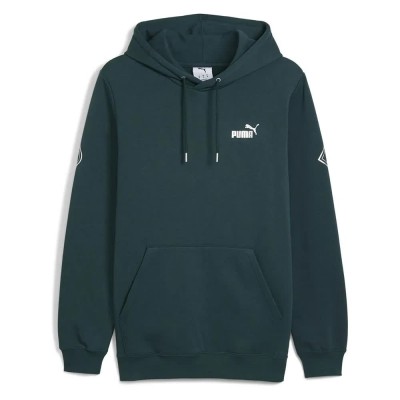 суичър,мъжки,пуловери,puma,maximal,metallic,relaxed,fit,hoodie,green,terrain