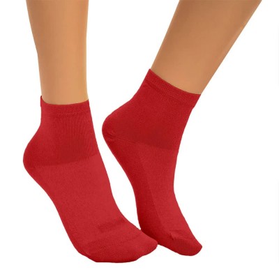 чорапи,дамски,чорапи,bmymoon,trendy,short,socks,2,pairs,grid,(red)