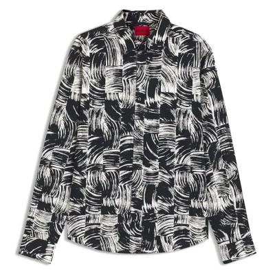 мъжки,ризи,hugo,ermo,shirt,black,grey,(natural)
