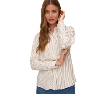 риза,с,дълъг,ръкав,дамски,блузи,дамски,ризи,vero,moda,alice,long,sleeve,shirt,beige,(snow,white,silver,mink,stripe)