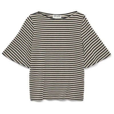 дамски,блузи,дамски,ризи,vero,moda,awfiona,short,sleeve,blouse,beige,(birch,dark,sapphire)