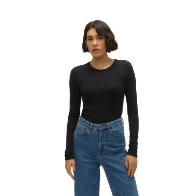 тениска,дамски,тениски,vero,moda,awirwina,long,sleeve,t,shirt,black