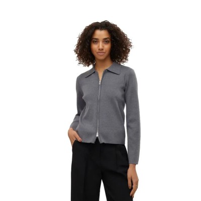 жилетка,дамски,пуловери,дамски,плетени,дрехи,vero,moda,awhanna,cardigan,dark,grey,melange,(grey)
