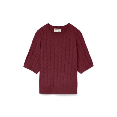 блуза,дамски,пуловери,дамски,плетени,дрехи,vero,moda,awlorella,2,4,sweater,zinfandel,(red)