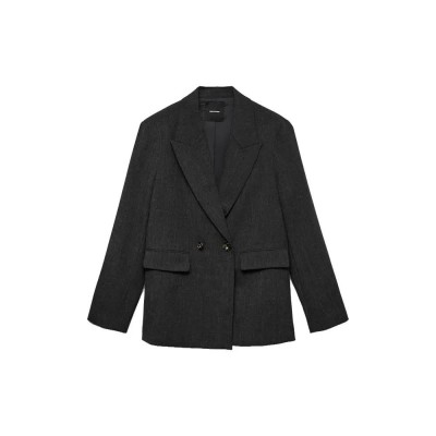 сако,дамски,сака,vero,moda,bestie,loose,blazer,black,(dark,grey,melange)
