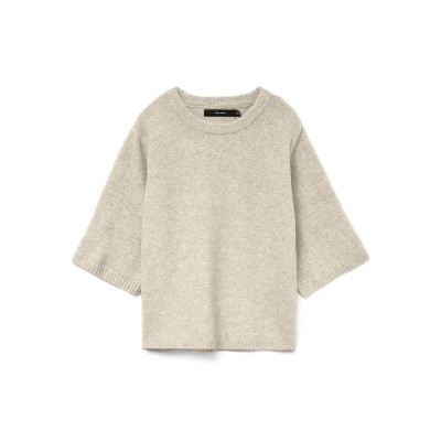 блуза,дамски,пуловери,дамски,плетени,дрехи,vero,moda,boom,2,4,sweater,birch,melange,(beige)