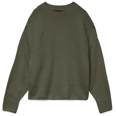 блуза,дамски,пуловери,дамски,плетени,дрехи,vero,moda,boom,sweater,green,(grape,leaf,melange)